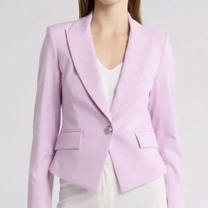 Veronica Beard Hosanna Crop Dickey Jacket in Barely orchid